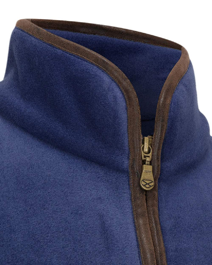 Nordic Blue Coloured Hoggs of Fife Womens Stenton Quarter Zip Fleece on white background #colour_nordic-blue