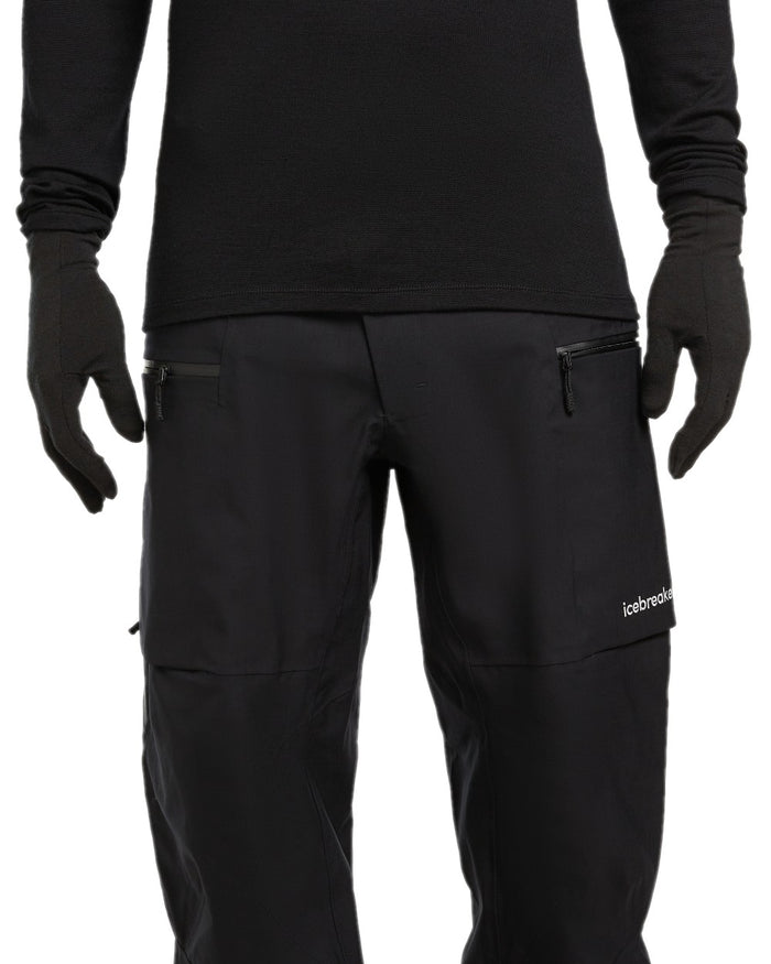 Black Coloured Icebreaker 260 Tech Glove Liners on white background #colour_black