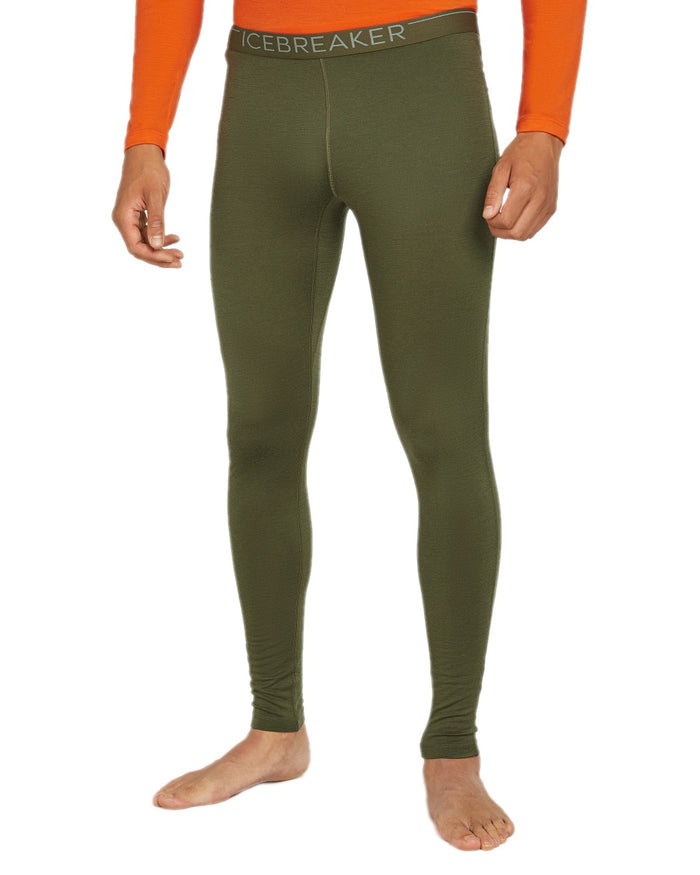 Loden Coloured Icebreaker Mens Merino 200 Oasis Thermal Leggings on white background #colour_loden