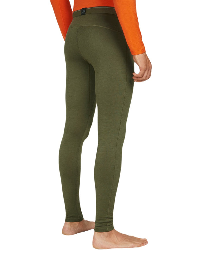 Loden Coloured Icebreaker Mens Merino 200 Oasis Thermal Leggings on white background #colour_loden