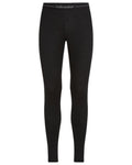 Black Coloured Icebreaker Mens Merino 200 Oasis Thermal Leggings on white background #colour_black