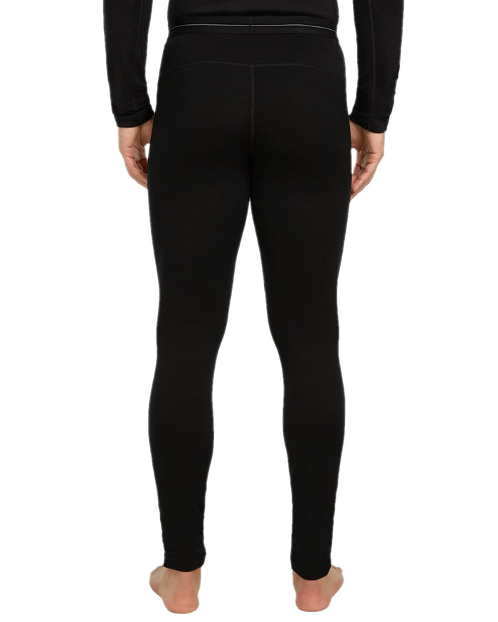 Black Coloured Icebreaker Mens Merino 260 Tech Thermal Leggings on white background #colour_black