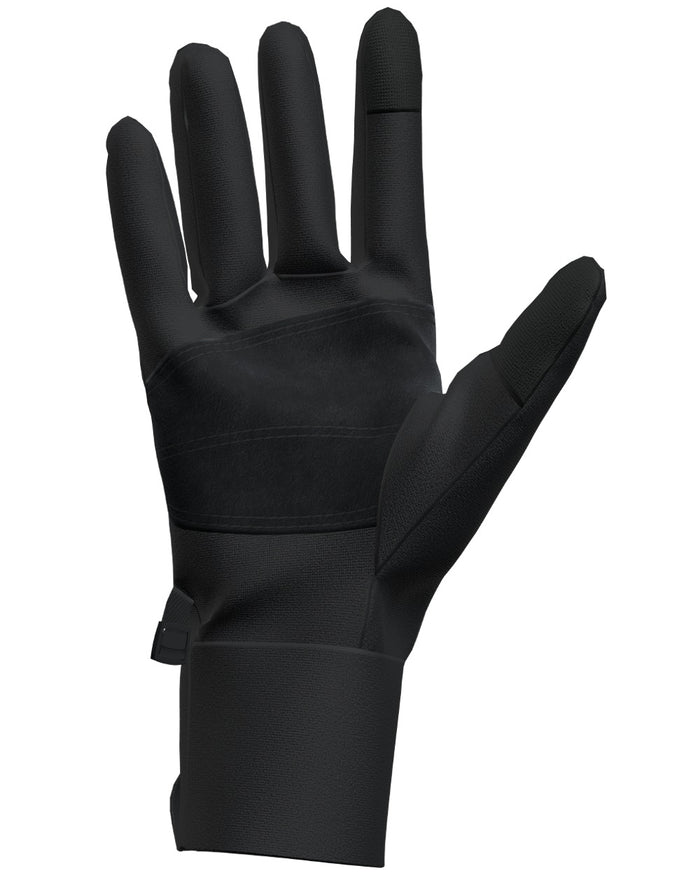 Black Coloured Icebreaker Unisex Merino Blend 360 Sierra Gloves on white background #colour_black
