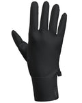 Black Coloured Icebreaker Unisex Merino Blend 360 Sierra Gloves on white background #colour_black