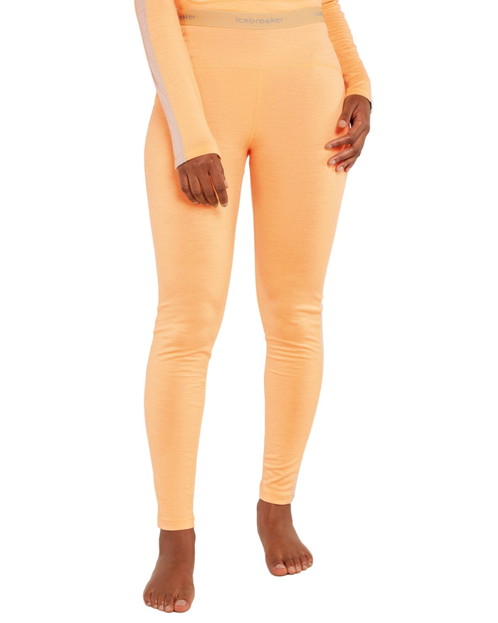 Feldspar Moss Coloured Icebreaker Womens 200 Sonebula Thermal Leggings on white background #colour_feldspar-moss