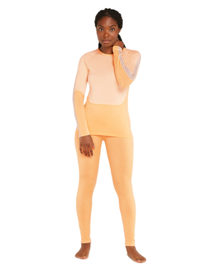 Feldspar Moss Coloured Icebreaker Womens 200 Sonebula Thermal Leggings on white background #colour_feldspar-moss