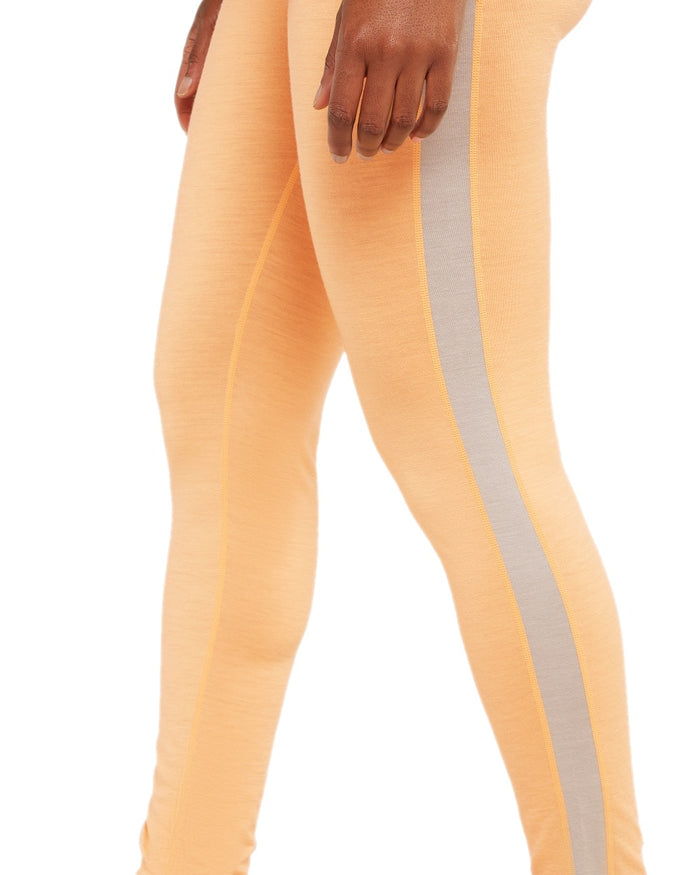 Feldspar Moss Coloured Icebreaker Womens 200 Sonebula Thermal Leggings on white background #colour_feldspar-moss