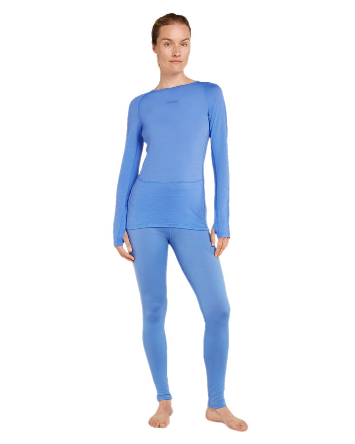 Baja Coloured Icebreaker Womens Merino 200 Oasis Thermal Leggings on white background #colour_baja
