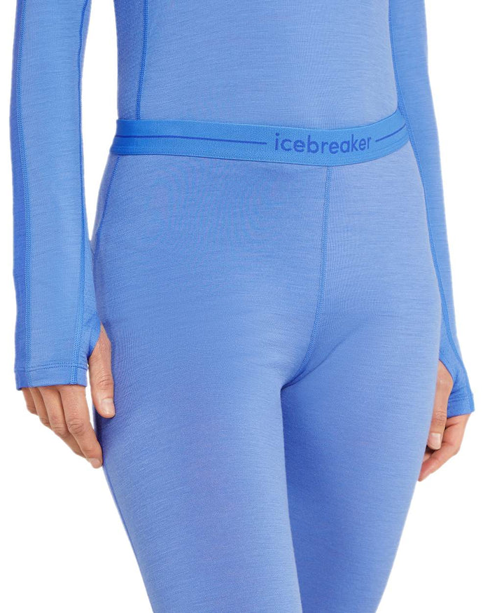 Baja Coloured Icebreaker Womens Merino 200 Oasis Thermal Leggings on white background #colour_baja