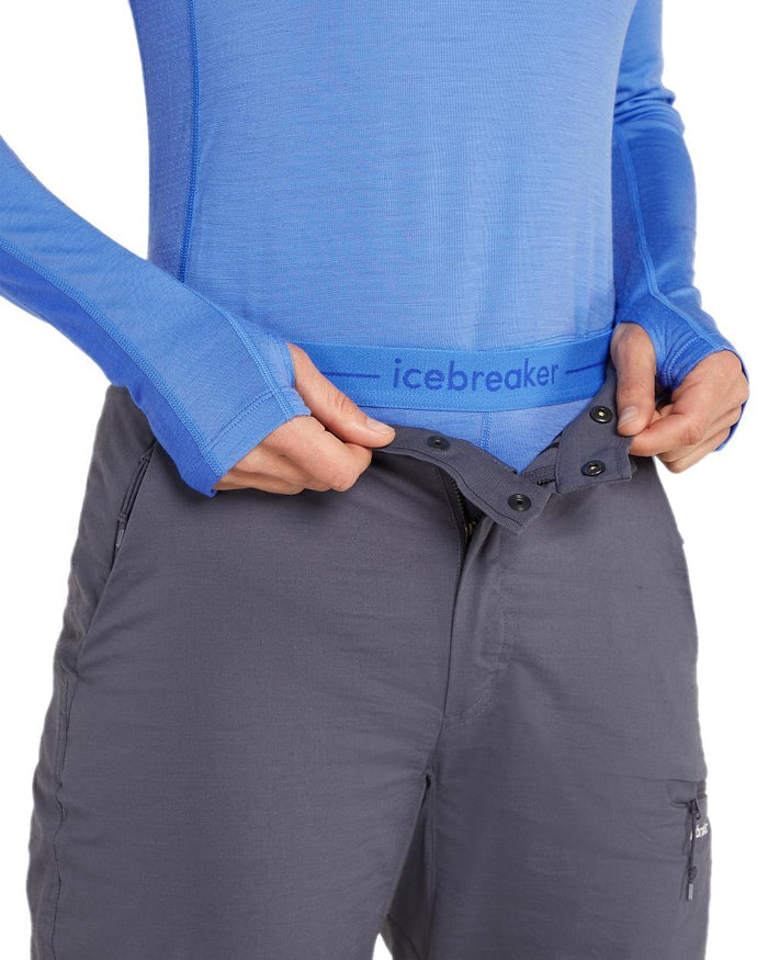 Baja Coloured Icebreaker Womens Merino 200 Oasis Thermal Leggings on white background #colour_baja