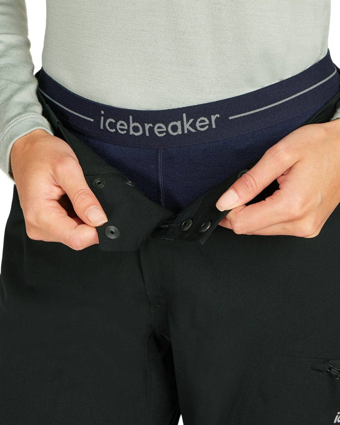 Midnight Navy Coloured Icebreaker Merino Womens 260 Tech Thermal Leggings on white background #colour_midnight-navy