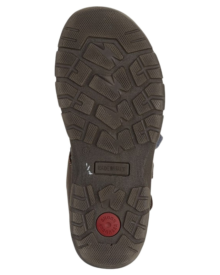 Brown coloured Imac Mens Triple Touch Fastening Sports Sandals on white background #colour_brown