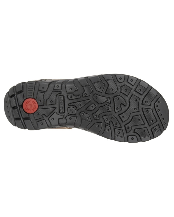 Brown coloured Imac Mens Twin Touch Fastening Sport Sandals on white background #colour_brown