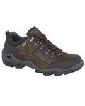 Dark Brown coloured Imac Mens Waterproof Lace Shoes on white background #colour_dark-brown