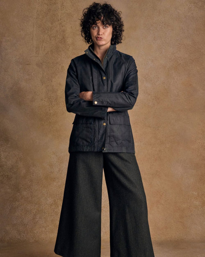 Blackwatch Coloured Jack Murphy Womens Sally Wax Jacket on indoor background #colour_blackwatch