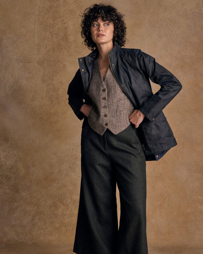 Blackwatch Coloured Jack Murphy Womens Sally Wax Jacket on indoor background #colour_blackwatch