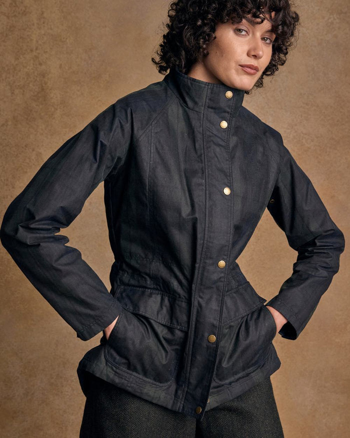 Blackwatch Coloured Jack Murphy Womens Sally Wax Jacket on indoor background #colour_blackwatch
