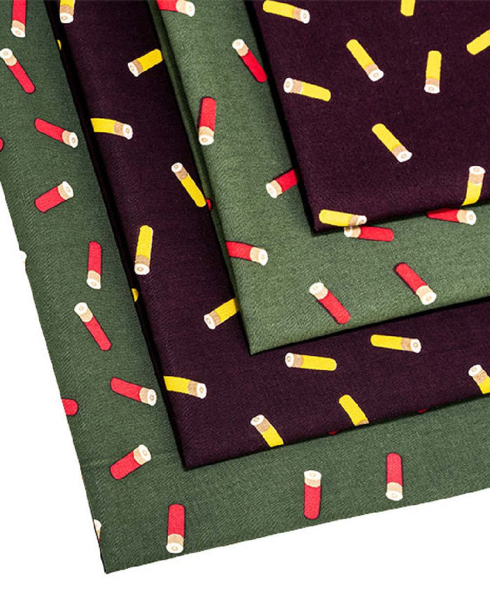 Wine Green coloured Jack Pyke 4 Pack Hankies on white background #colour_wine-green