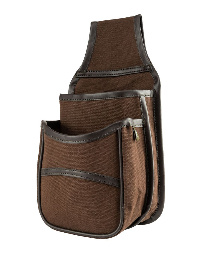 Brown coloured Jack Pyke Canvas Cartridge Pouch on white background #colour_brown