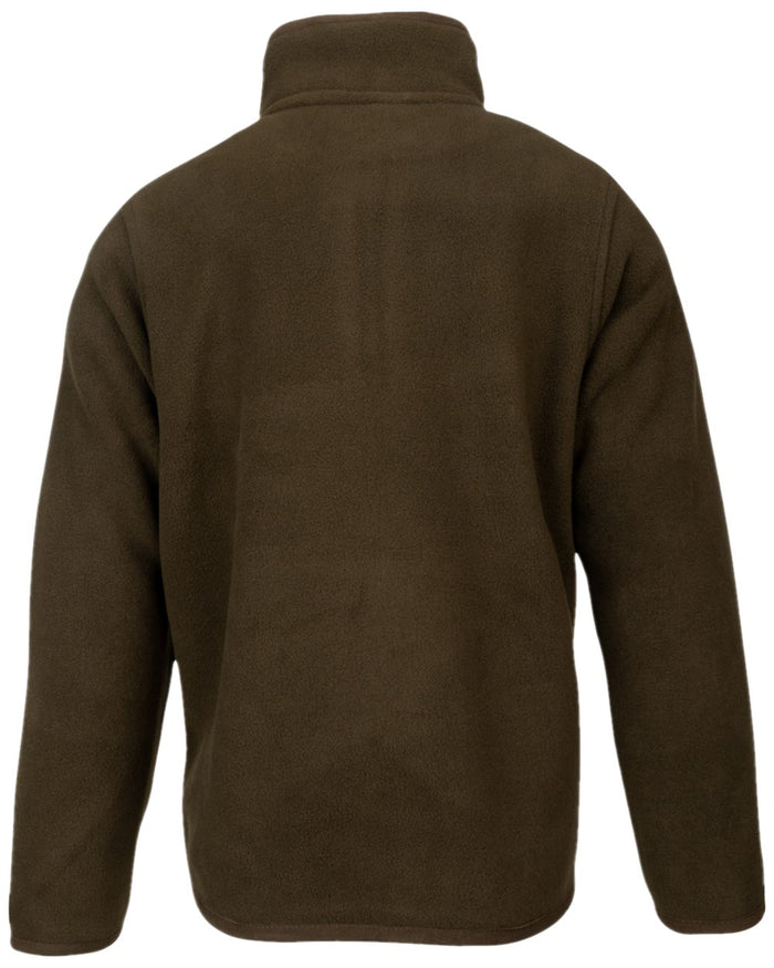 Green Coloured Jack Pyke Childrens Two Tone Fleece Top on white background #colour_green
