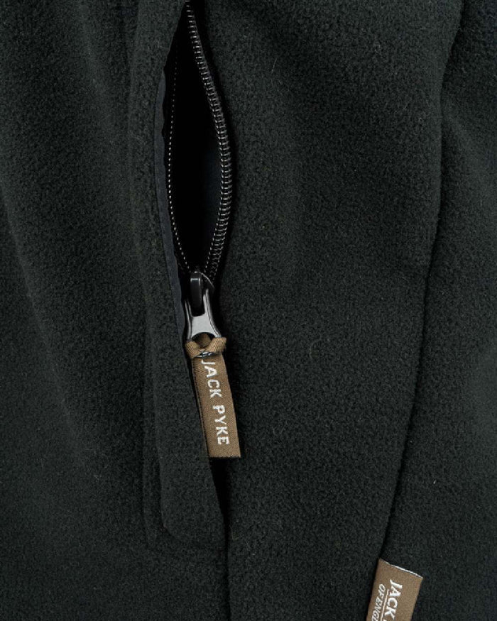 Anthracite coloured Jack Pyke Countryman Fleece Gilet on white background #colour_anthracite