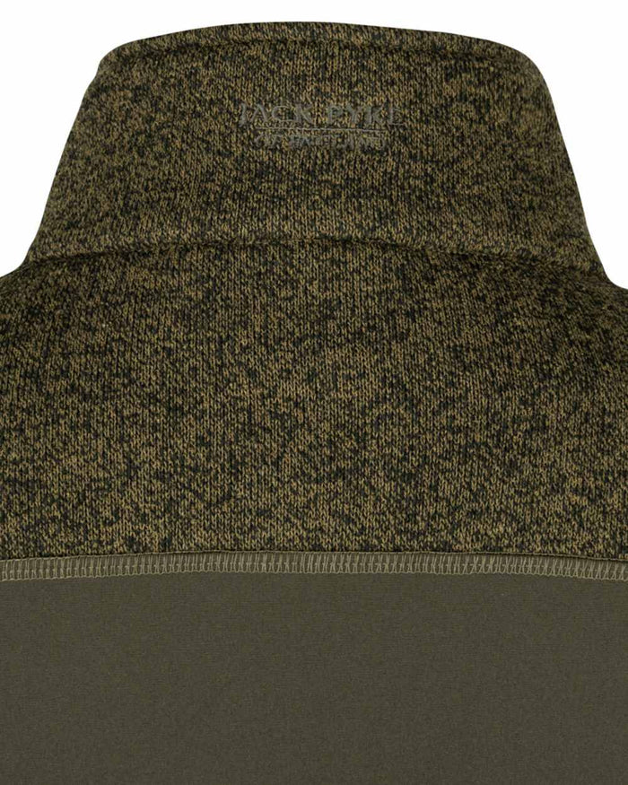 Green coloured Jack Pyke Ladies Hybrid Jacket on white background #colour_green