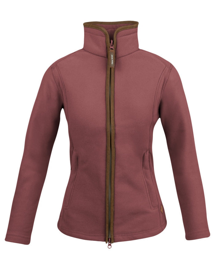 Burnt Copper coloured Jack Pyke Ladies Recycled Fleece Jacket on white background #colour_burnt-copper