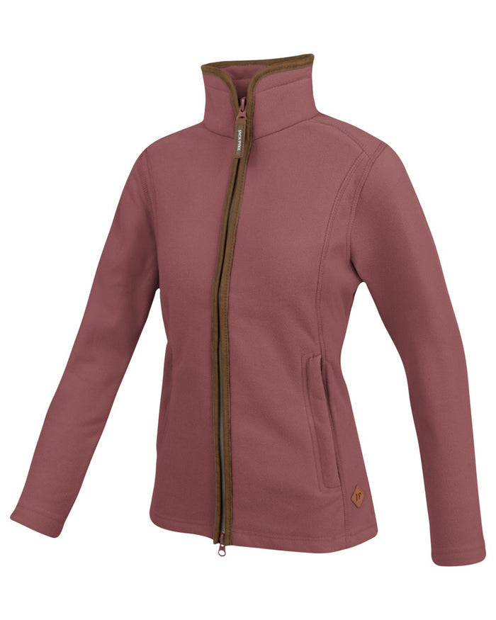 Burnt Copper coloured Jack Pyke Ladies Recycled Fleece Jacket on white background #colour_burnt-copper