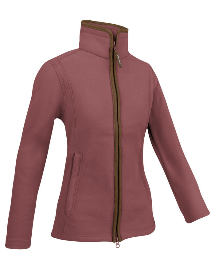 Burnt Copper coloured Jack Pyke Ladies Recycled Fleece Jacket on white background #colour_burnt-copper