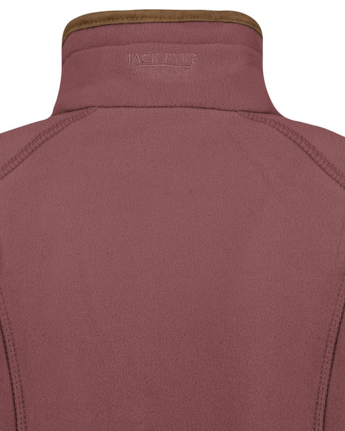 Burnt Copper coloured Jack Pyke Ladies Recycled Fleece Jacket on white background #colour_burnt-copper