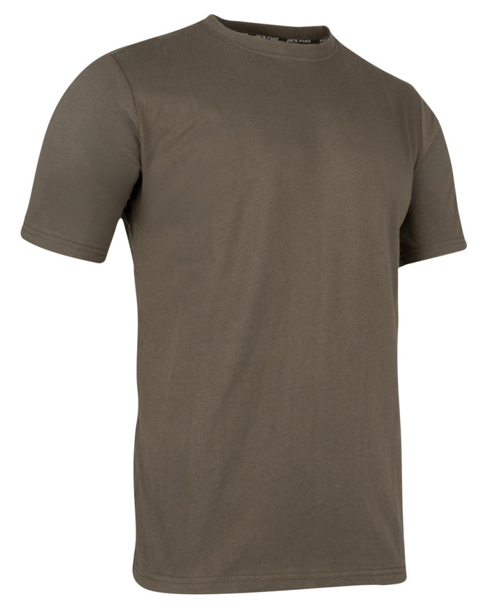 Green coloured Jack Pyke Mens Cotton T-Shirt on white background #colour_green