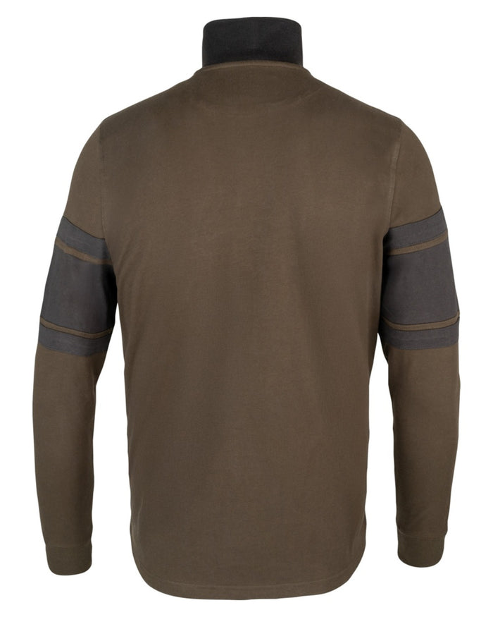 Green coloured Jack Pyke Mens Half Zip Contrast Sweatshirt on white background #colour_green