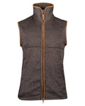 Brown Coloured Jack Pyke Mens Melange Fleece Gilet on white background #colour_brown
