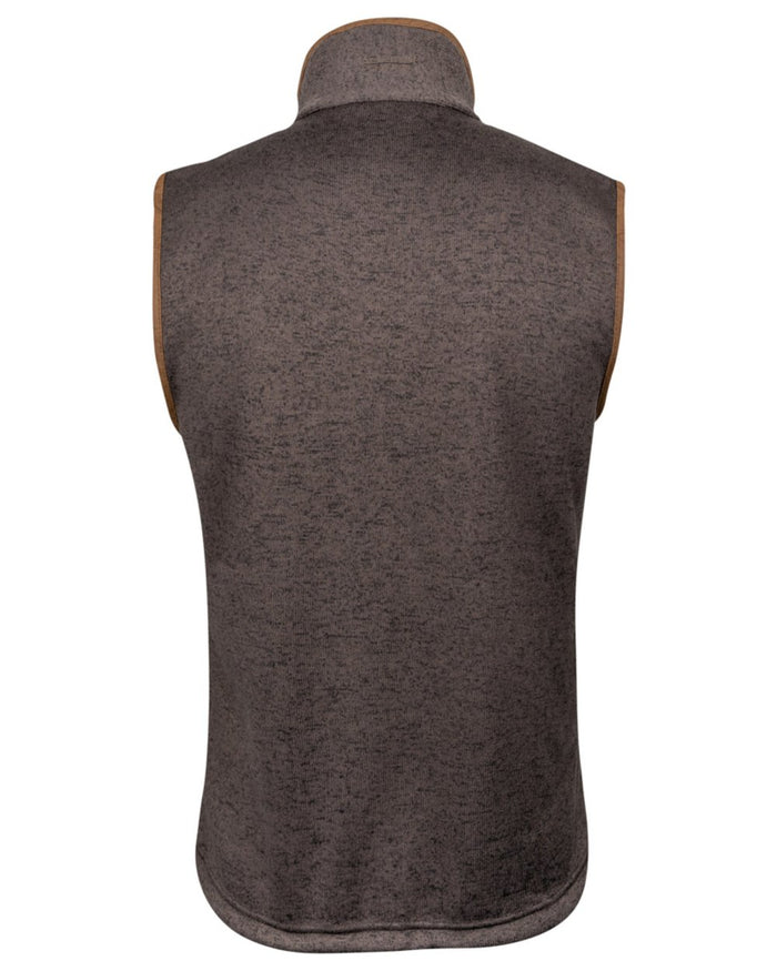 Brown Coloured Jack Pyke Mens Melange Fleece Gilet on white background #colour_brown