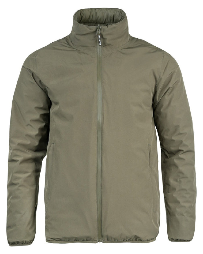 Green coloured Jack Pyke Mens Reversible Waterproof Jacket on white background #colour_green