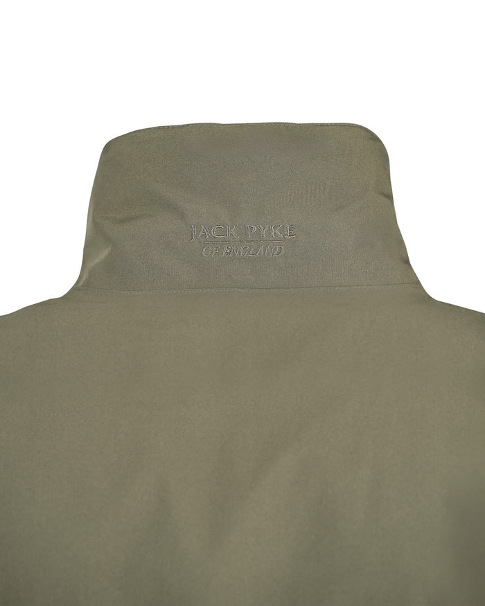 Green coloured Jack Pyke Mens Reversible Waterproof Jacket on white background #colour_green
