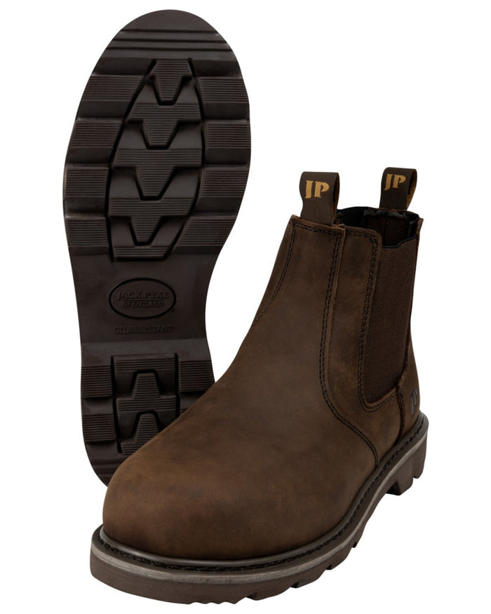 Brown coloured Jack Pyke Mens Safety Dealer Boots on white background #colour_brown