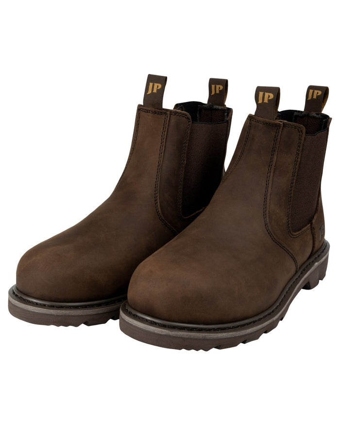Brown coloured Jack Pyke Mens Safety Dealer Boots on white background #colour_brown