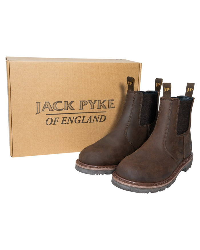 Brown Coloured Jack Pyke Mens Shires Dealer Boots on white background #colour_brown