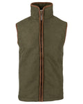 Dark Olive coloured Jack Pyke Mens Technical Moleskin Gilet on white background #colour_dark-olive