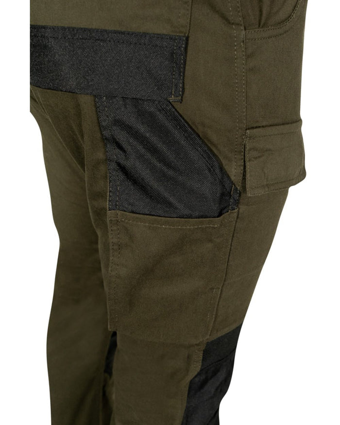 Green Coloured Jack Pyke Mens Technical Work Trousers on white background #colour_green