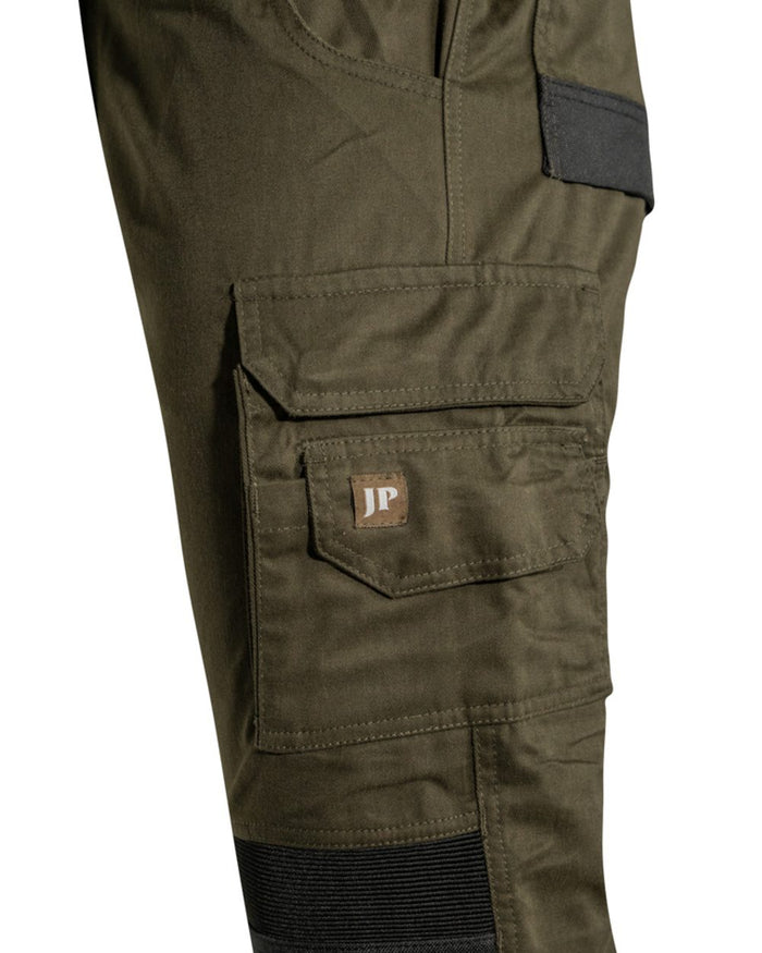 Green Coloured Jack Pyke Mens Technical Work Trousers on white background #colour_green