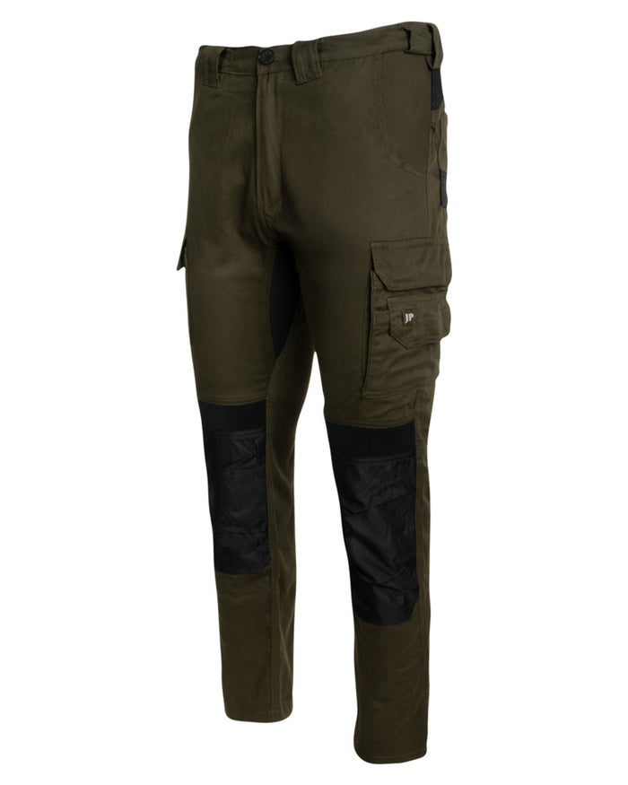 Green Coloured Jack Pyke Mens Technical Work Trousers on white background #colour_green