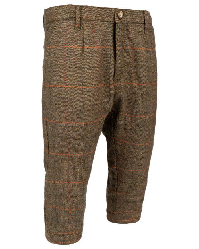 Brown Coloured Jack Pyke Mens Tweed Breeks on white background #colour_brown