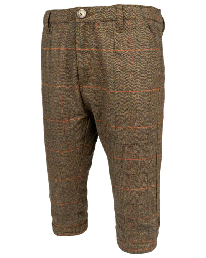 Brown Coloured Jack Pyke Mens Tweed Breeks on white background #colour_brown