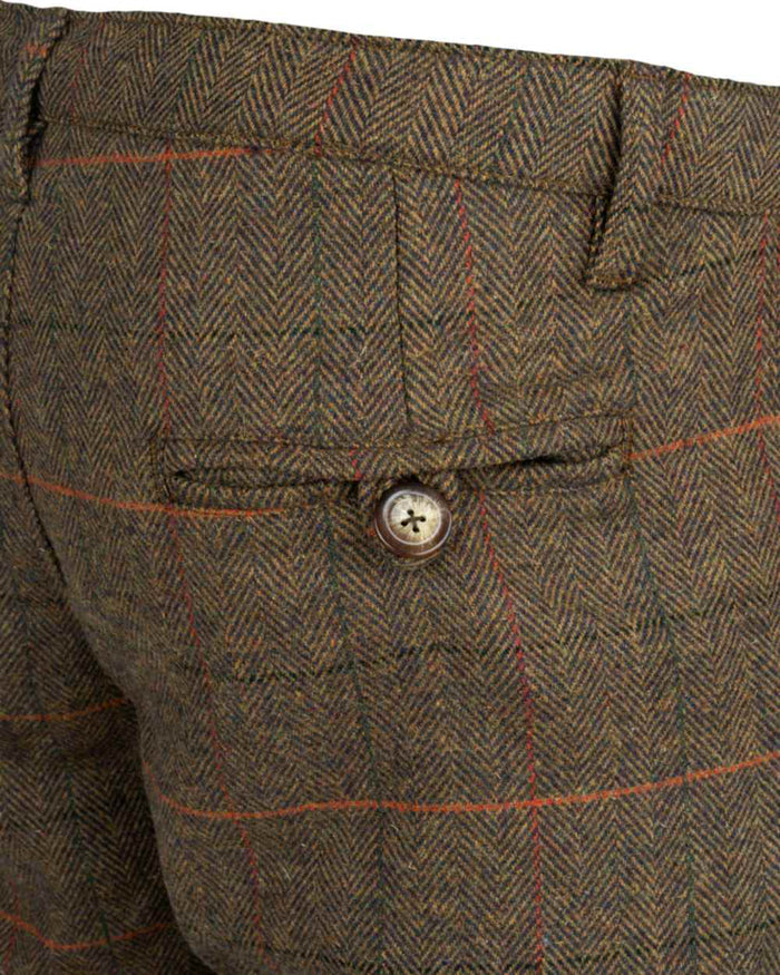 Brown Coloured Jack Pyke Mens Tweed Breeks on white background #colour_brown