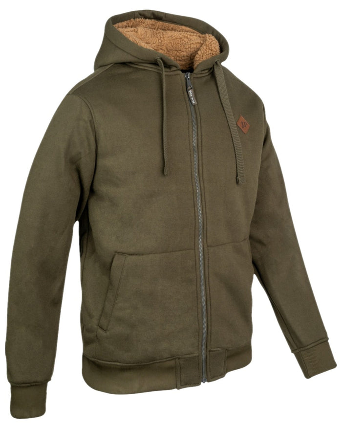 Green Coloured Jack Pyke Mens Yakka Hoodie on white background #colour_green