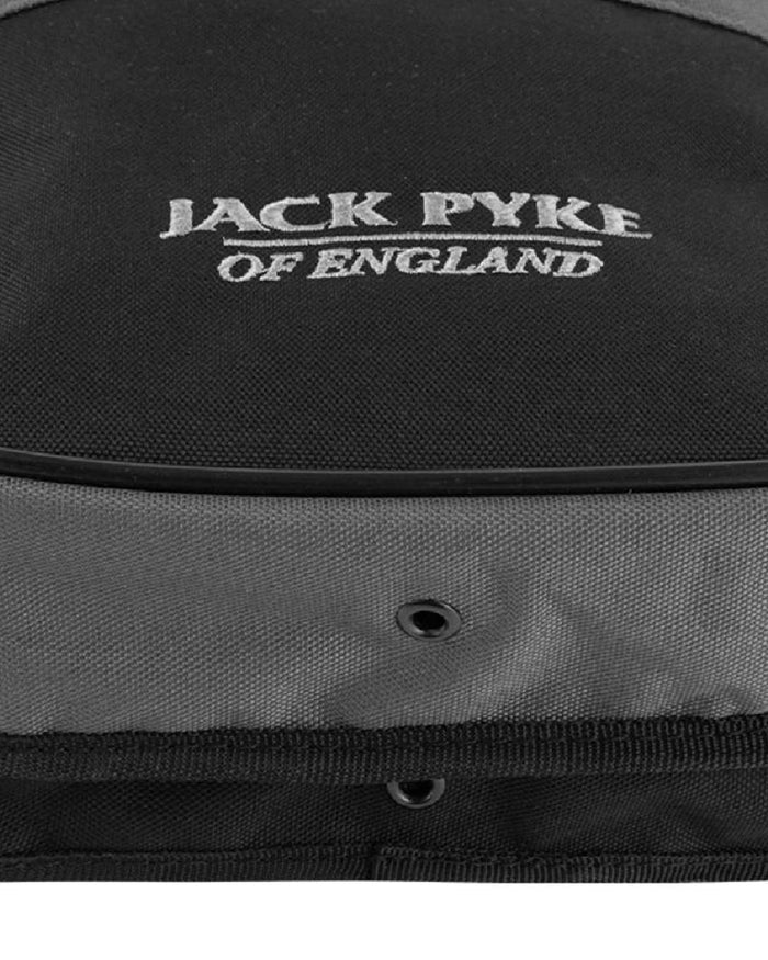 Black coloured Jack Pyke Sporting Cartridge Pouch on white background #colour_black