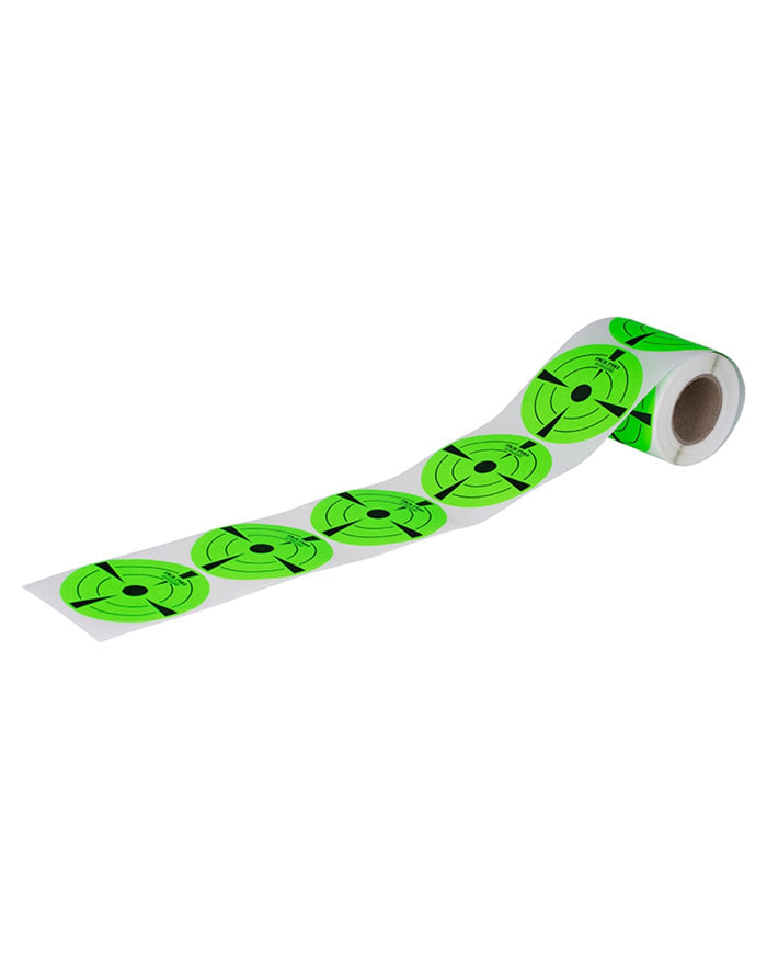 Green coloured Jack Pyke Target Sticker Roll on white background #colour_green