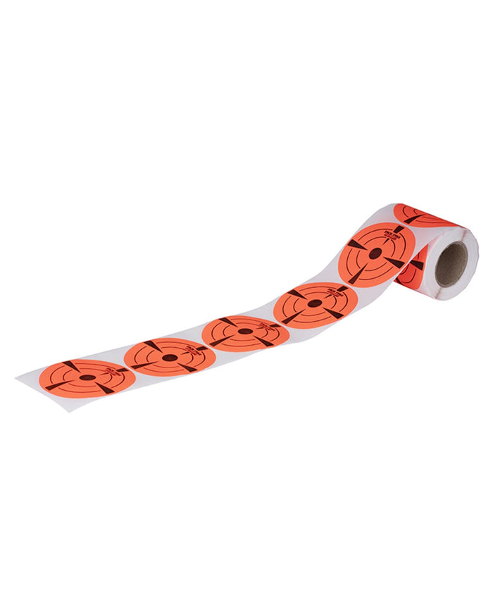 Red coloured Jack Pyke Target Sticker Roll on white background #colour_red